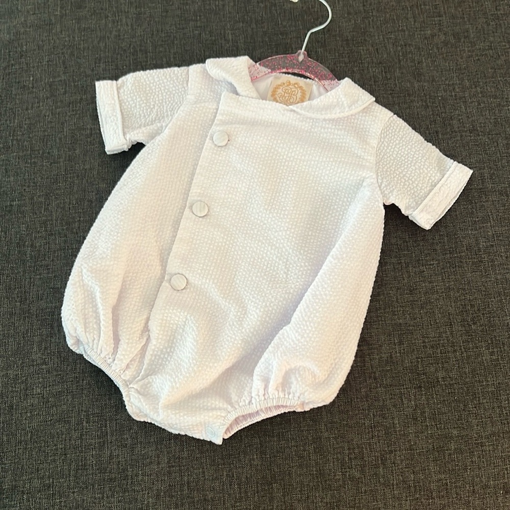 The Beaufort Bonnet Company White Textured Baby One-Piece Bodysuit